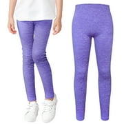 Ydojg Girls Leggings Full Length Leggings Soft Comfortable Footless Leggings Stretchy Tights Pants For 9-10 Years